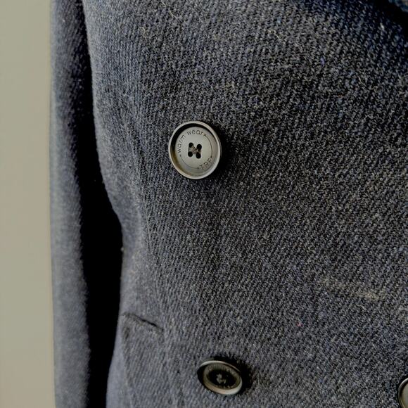 Zara Warm Wear TRF Pea Coat Women Dark Gray Black Wool Blend Lined Size Small - Picture 11 of 12